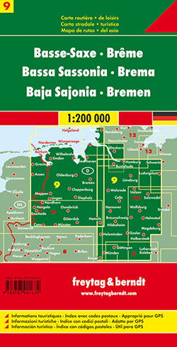 מפת גרמניה 200 (9) נידר זאקסן, ברמן פרייטג ברנדט  - עטיפה אחורית