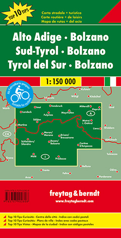 מפת איטליה 150 דרום טירול בולזנו (דולומיטים) פרייטג ברנדט (ישן)  - עטיפה אחורית