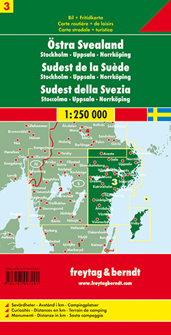 מפת שבדיה (3) דרום מזרח (אזור שטוקהולם) פרייטג ברנדט  - עטיפה אחורית