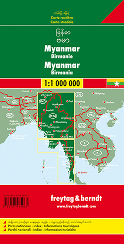 מפת מיאנמר (בורמה) פרייטג ברנדט  - עטיפה אחורית