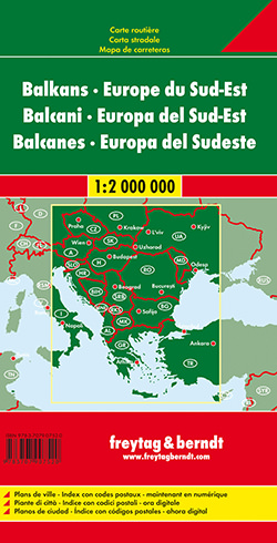 מפת בלקן (דרום-מזרח אירופה) פרייטג ברנדט  - עטיפה אחורית