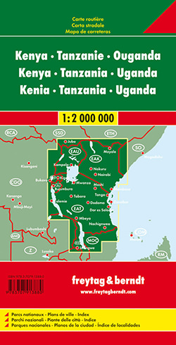 מפת קניה טנזניה אוגנדה ורואנדה פרייטג ברנדט  - עטיפה אחורית