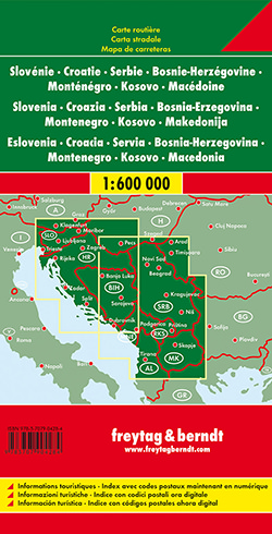 מפת סלובניה קרואטיה סרביה-מונטנגרו בוסניה-הרצגובינה מקדוניה פרייטג ברנדט  - עטיפה אחורית