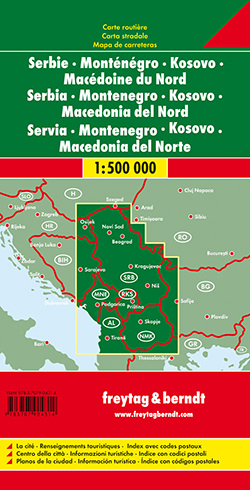 מפת סרביה-מונטנגרו (יוגוסלביה לשעבר) פרייטג ברנדט  - עטיפה אחורית