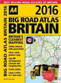 מפת בריטניה אטלס הדרכים הגדול 2016 - ספירלי AA (ישן) 