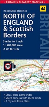 מפת בריטניה 200 (8) צפון אנגליה ודרום סקוטלנד AA (ישן) 
