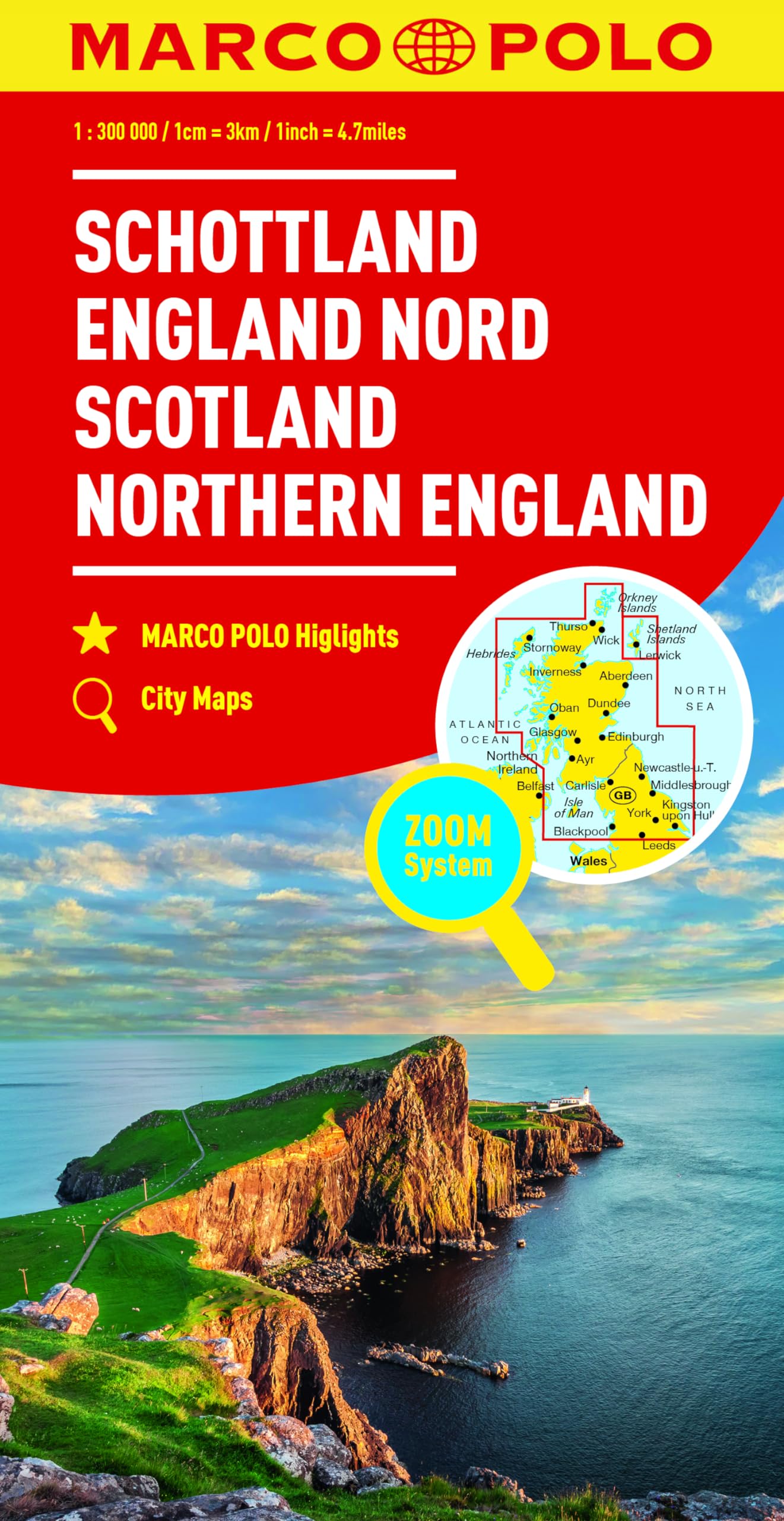 מפה MA סקוטלנד וצפון אנגליה (בריטניה צפון)