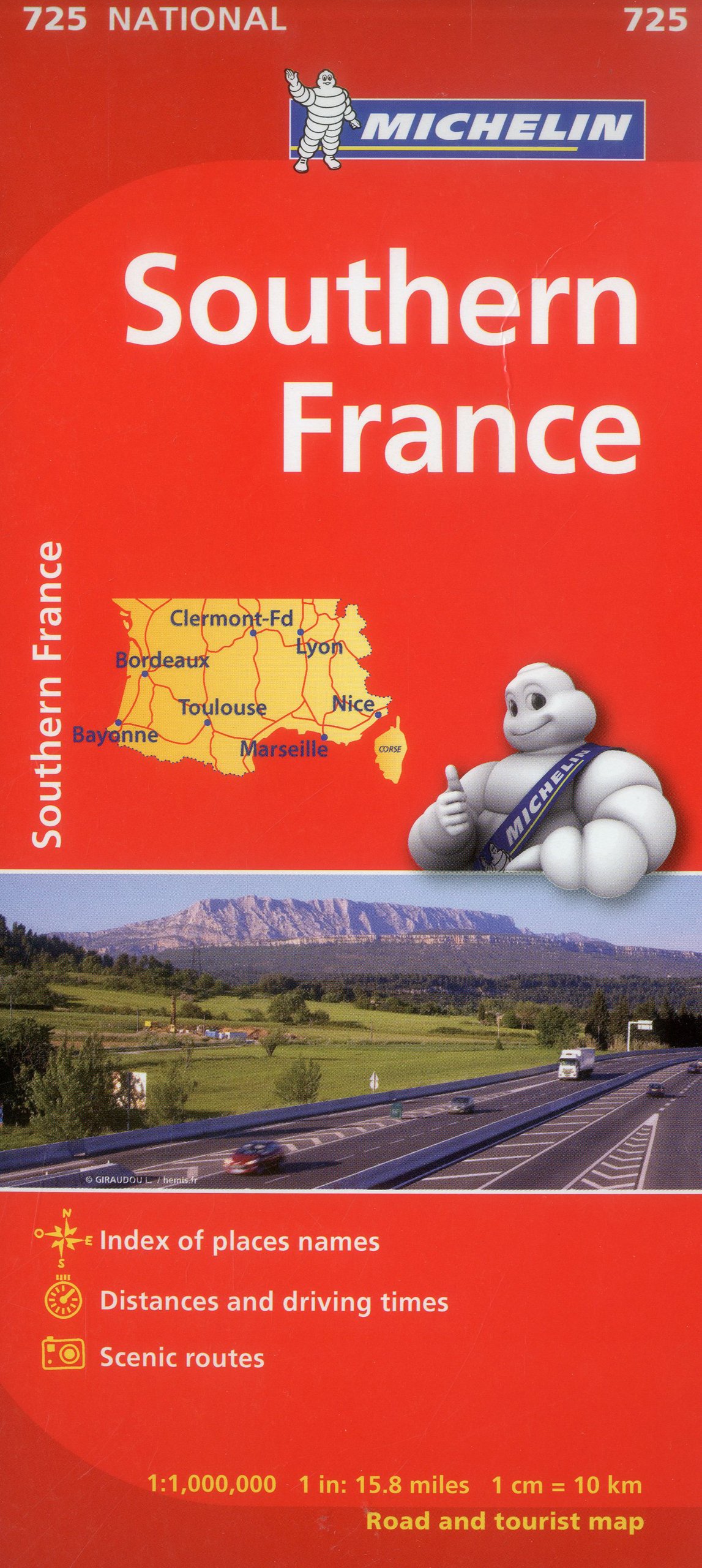 מפה MI צרפת דרום 725 