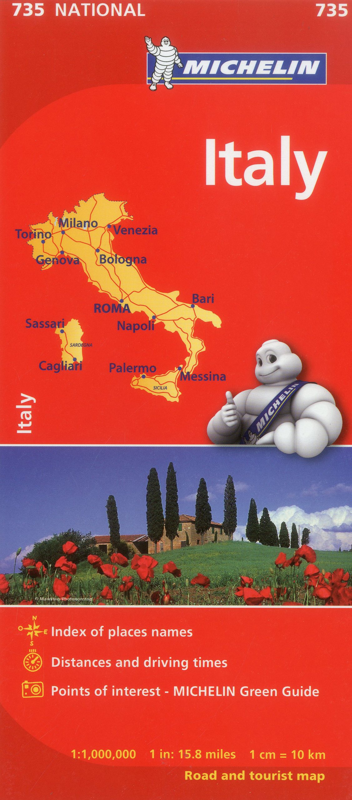 מפת איטליה 735 2023 מישלן 