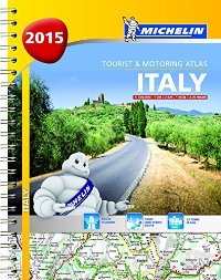 מפת איטליה 1468 אטלס 2015 ספירלי A4 מישלן (ישן) 