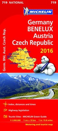 מפת גרמניה בנלוקס אוסטריה צ'כיה 719 2016 מישלן (ישן) 