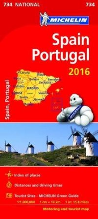 מפת ספרד ופורטוגל 734 2016 מישלן (ישן) 