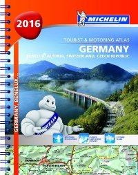 מפת גרמניה אוסטריה שווייץ 1462 אטלס ספירלי 2016 A4  מישלן (ישן) 