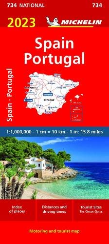 מפת ספרד ופורטוגל 734 2023 מישלן 