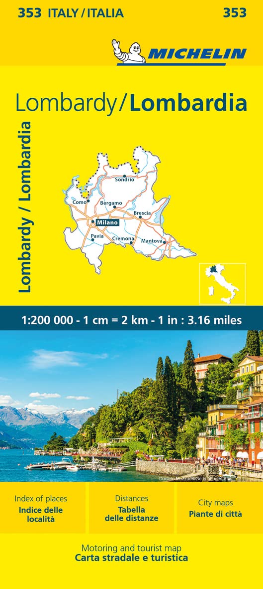 מפה MI איטליה 353 לומברדיה (מילאנו והאגמים)
