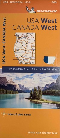 מפת ארה"ב מערב וקנדה מערב 585 מישלן (ישן) 
