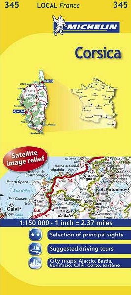 מפת צרפת 345 קורסיקה מישלן (ישן) 